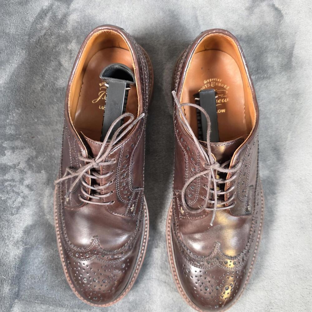 J Crew Ludlow Wing Tip Dress Shoes Brown Mens 7.5 D 09494 - Picture 5 of 12